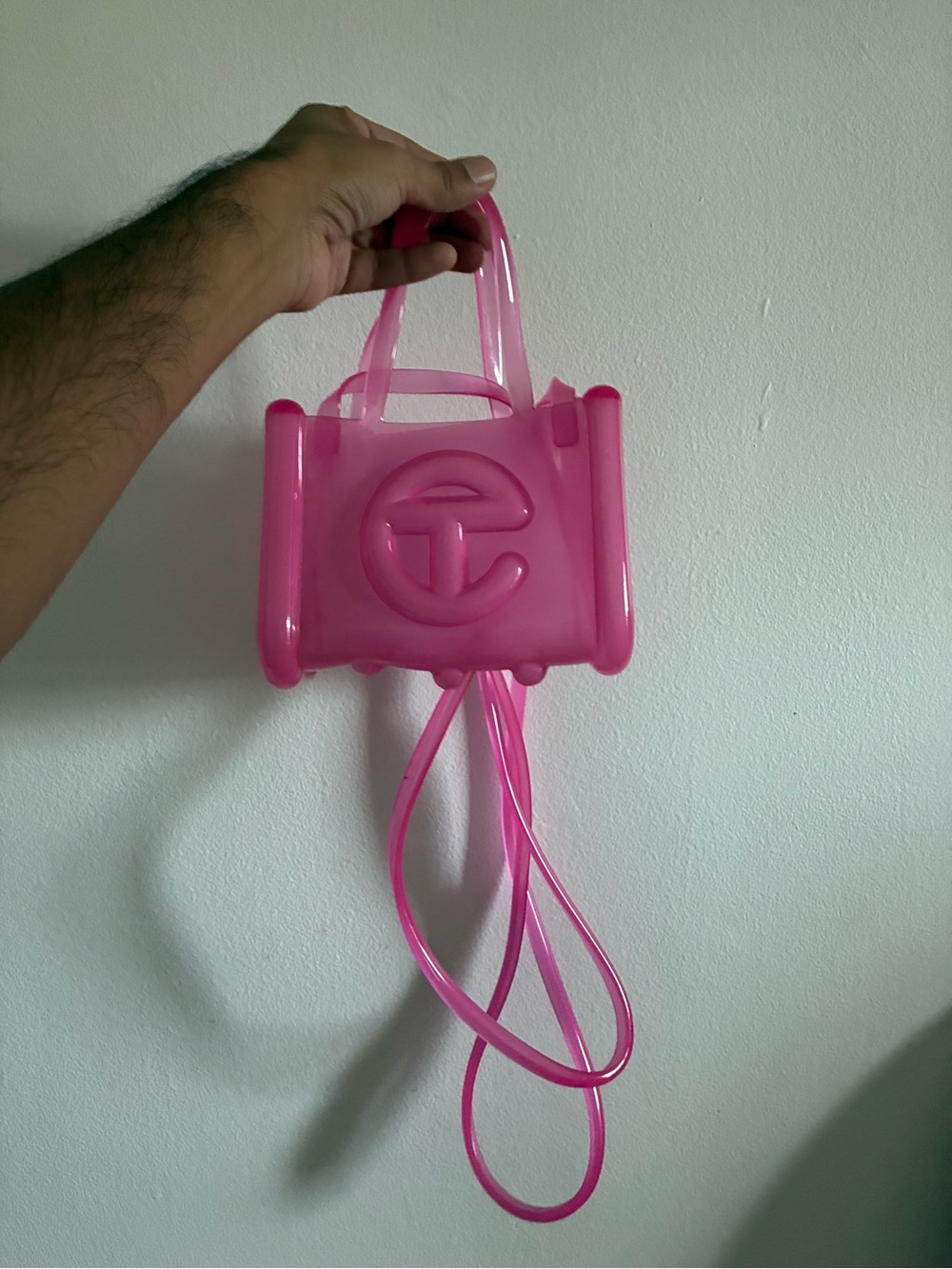 Telfar Pink Mini Jelly Tote